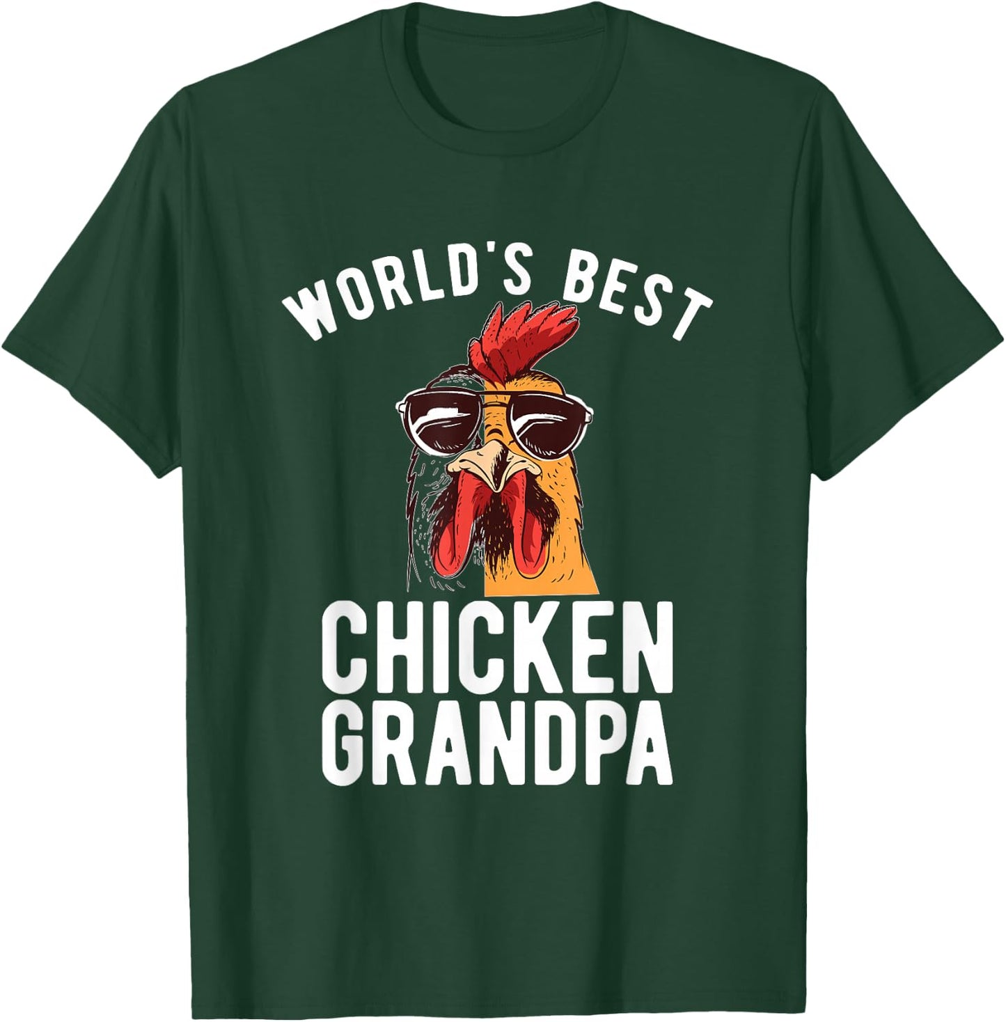 Worlds best Chicken Grandpa Hen Chicken Lover T-Shirt - T-Shirt | Forest