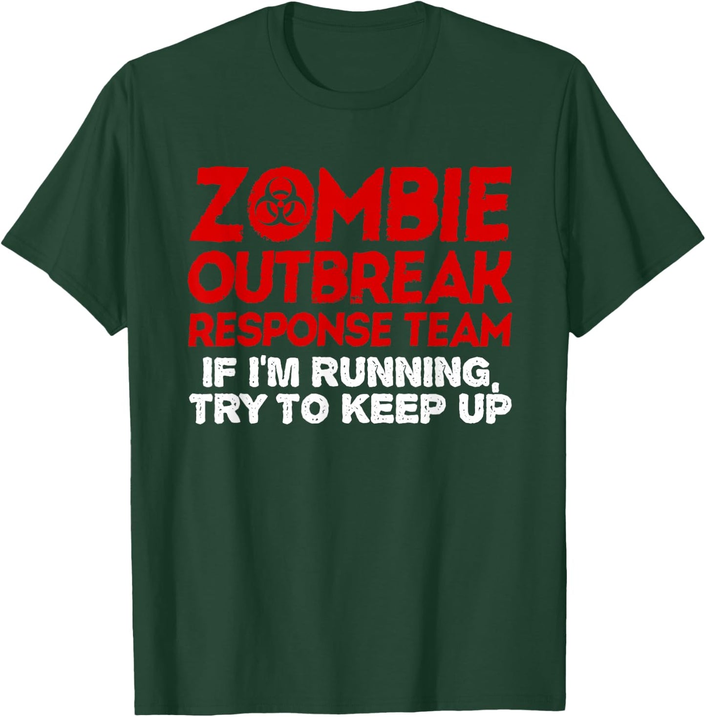 Funny Zombie Running Designs Women Runner Athletes T-Shirt - T-Shirt | Forest