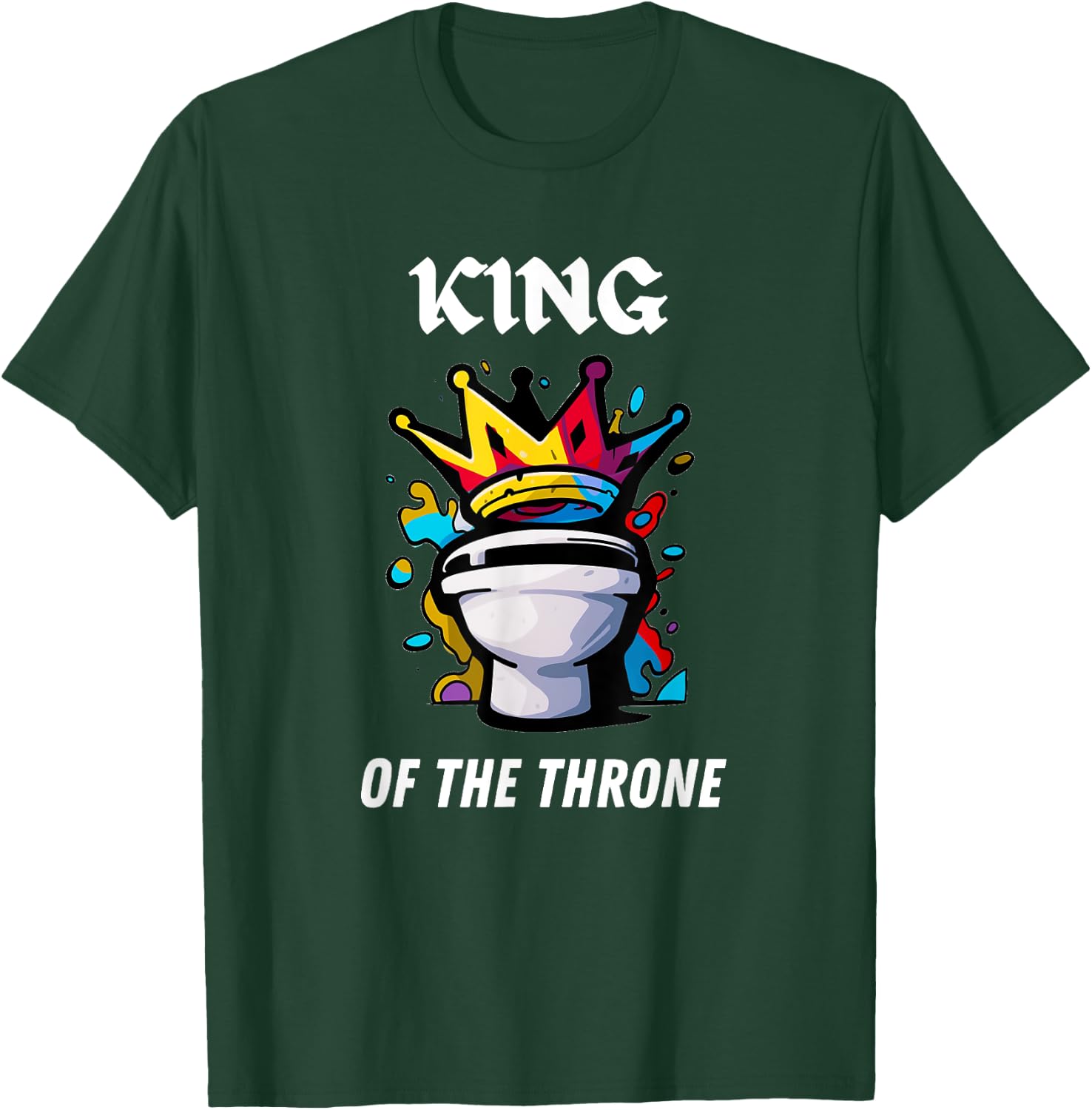 Awesome King of the Toilet Throne Poopy Puns T-Shirt - T-Shirt | Forest