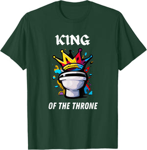 Awesome King of the Toilet Throne Poopy Puns T-Shirt - T-Shirt | Forest