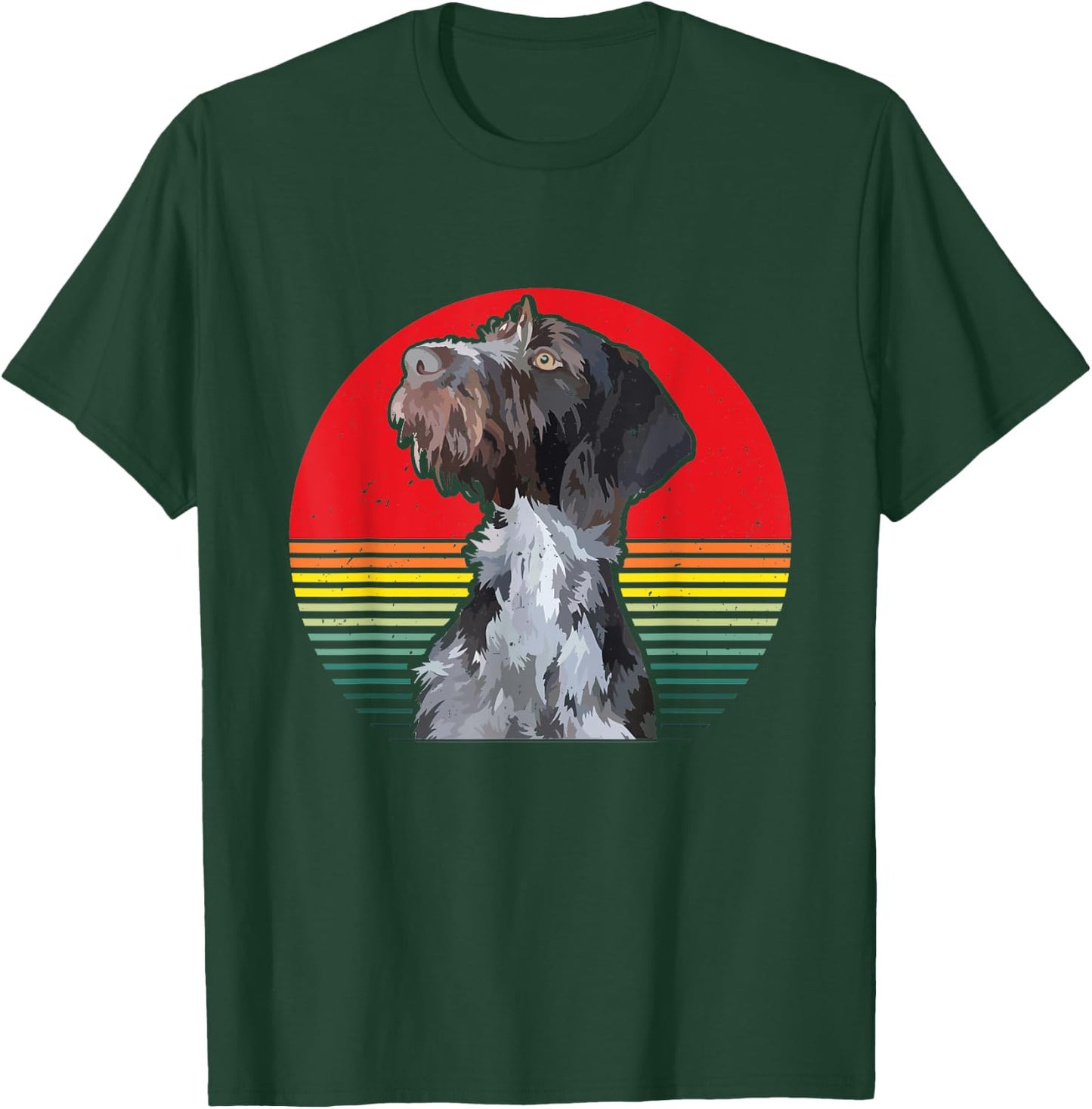 Wirehaired Dog German Wirehaired Pointer Hunting Dog Gift T-Shirt - T-Shirt | Forest