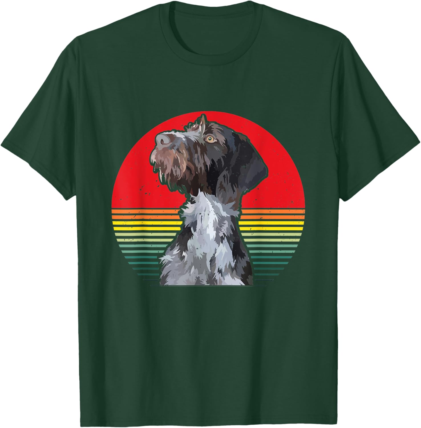Wirehaired Dog German Wirehaired Pointer Hunting Dog Gift T-Shirt - T-Shirt | Forest