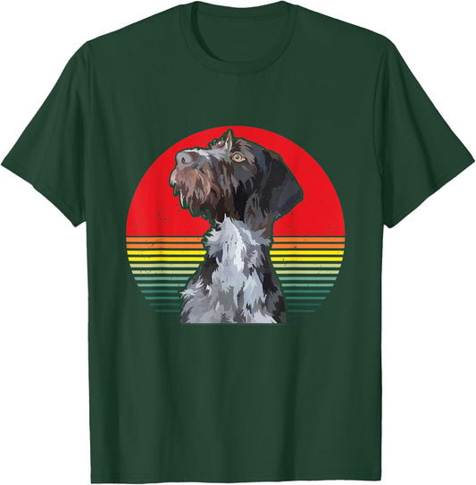 Wirehaired Dog German Wirehaired Pointer Hunting Dog Gift T-Shirt - T-Shirt | Forest