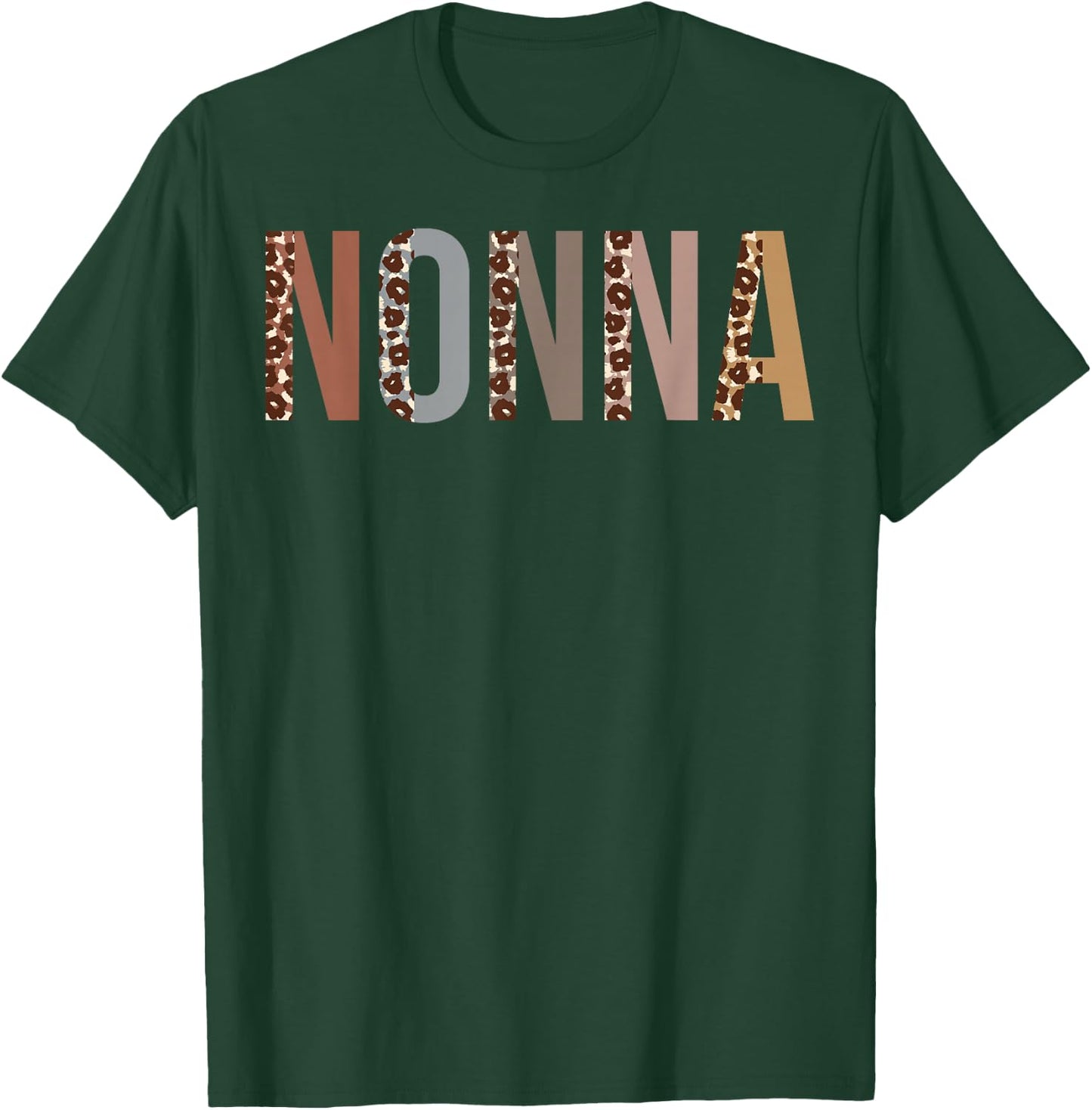 Nonna Leopard Print Mom Cute Mothers Day Funny Grandma T-Shirt - T-Shirt | Forest