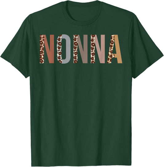 Nonna Leopard Print Mom Cute Mothers Day Funny Grandma T-Shirt - T-Shirt | Forest