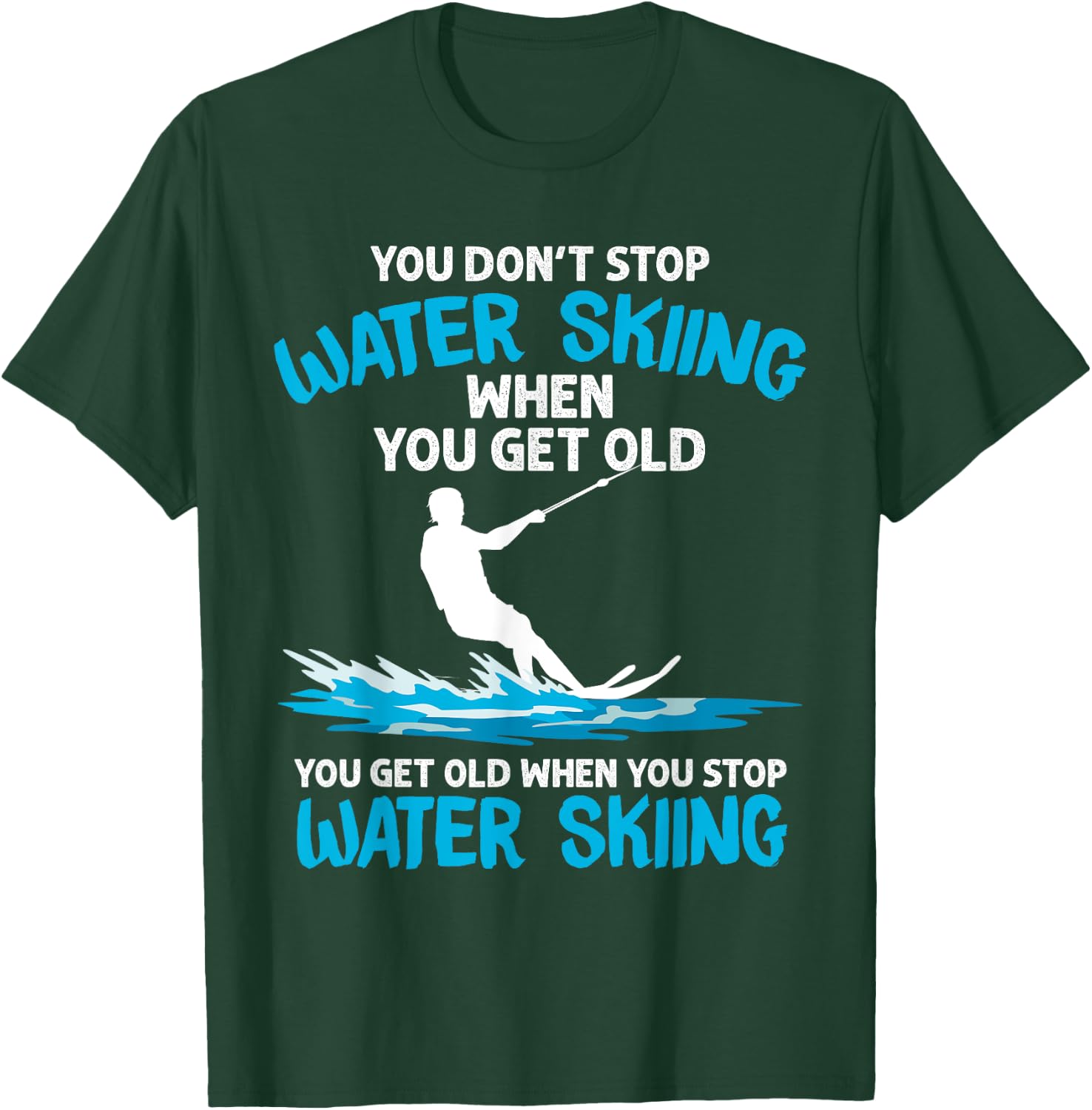 Funny Water Skiing Designs Women Water Skier Athlete T-Shirt - T-Shirt | Forest
