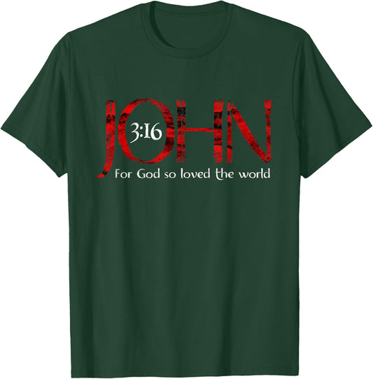 For God So Loved The World John 3:16 T-Shirt - T-Shirt | Forest