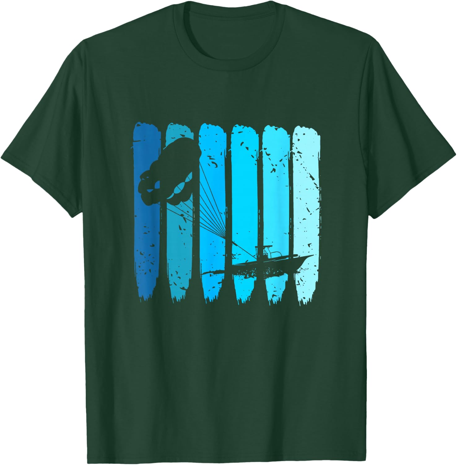 Retro Parasailing Parakiter Parakiting Parasail Parasailer T-Shirt - T-Shirt | Forest