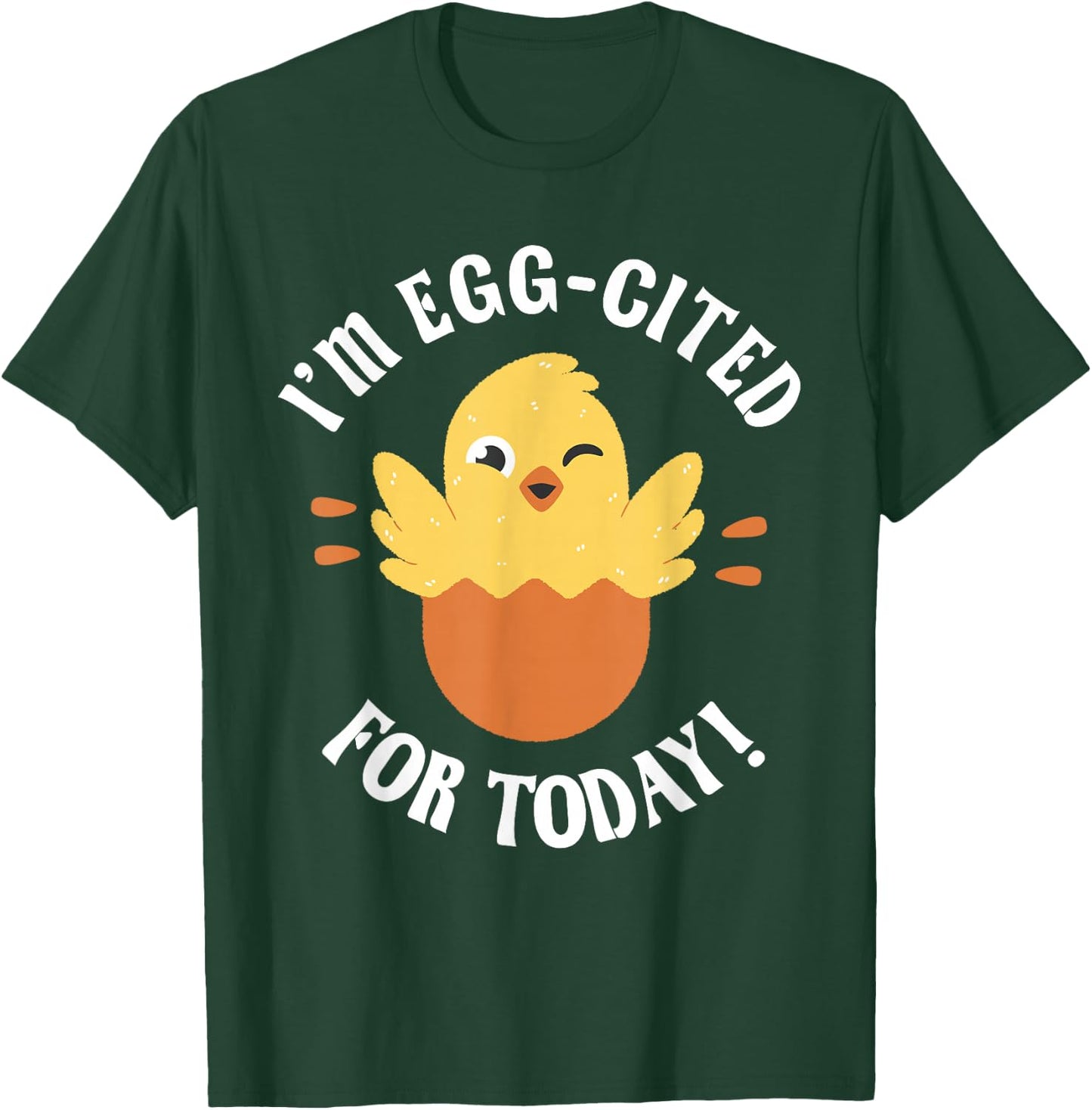 Chicks Design Chicken Lover Egg-Cited Hatching Chick Design Funny Easter Chicks -Kids T-Shirt - T-Shirt | Forest