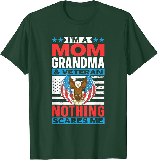 Mother Grandmother Veteran Nichts macht Mir Angst Veteran T-Shirt - T-Shirt | Forest