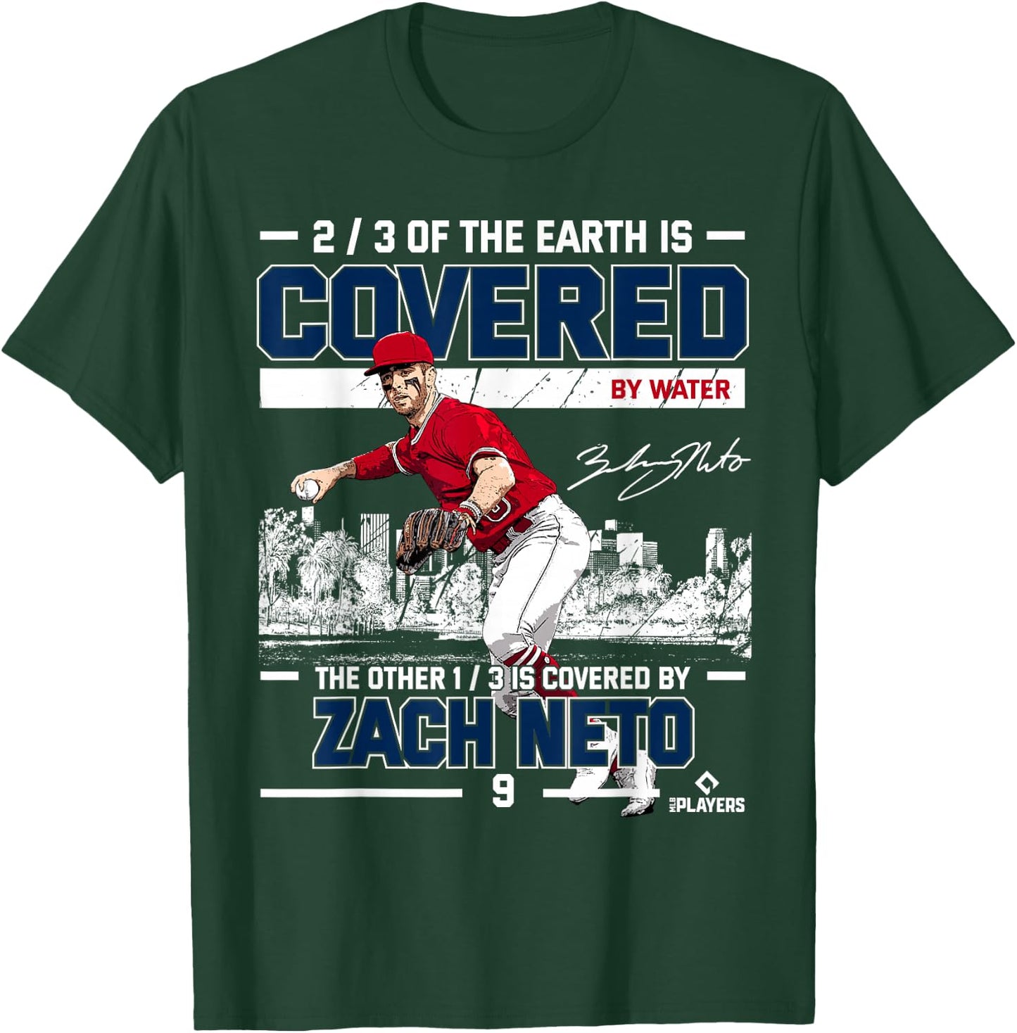 Covered Zach Neto Los Angeles MLBPA T-Shirt - T-Shirt | Forest