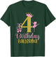Ballerina 4th Birthday Outfit Dancer Ballet Swan Tutu Girls T-Shirt - T-Shirt | Forest