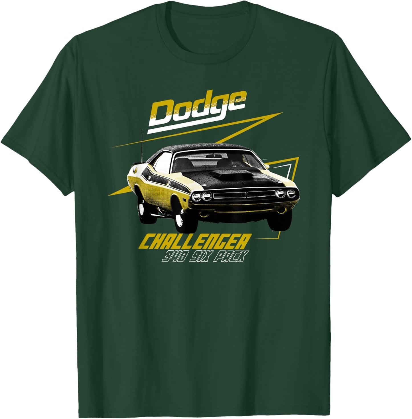 Dodge Challenger 340 Six Pack T-Shirt - T-Shirt | Forest