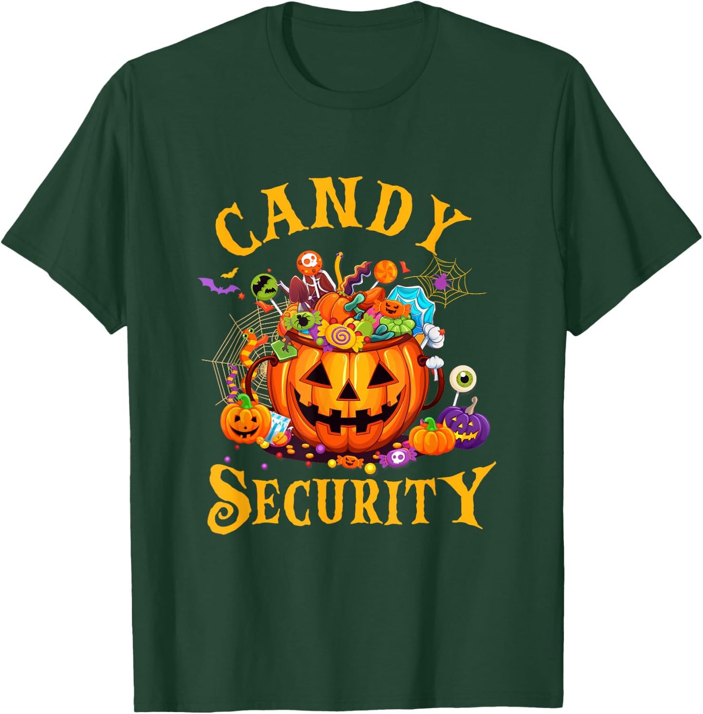 Funny Candy Security Halloween Costume Party T-Shirt - T-Shirt | Forest