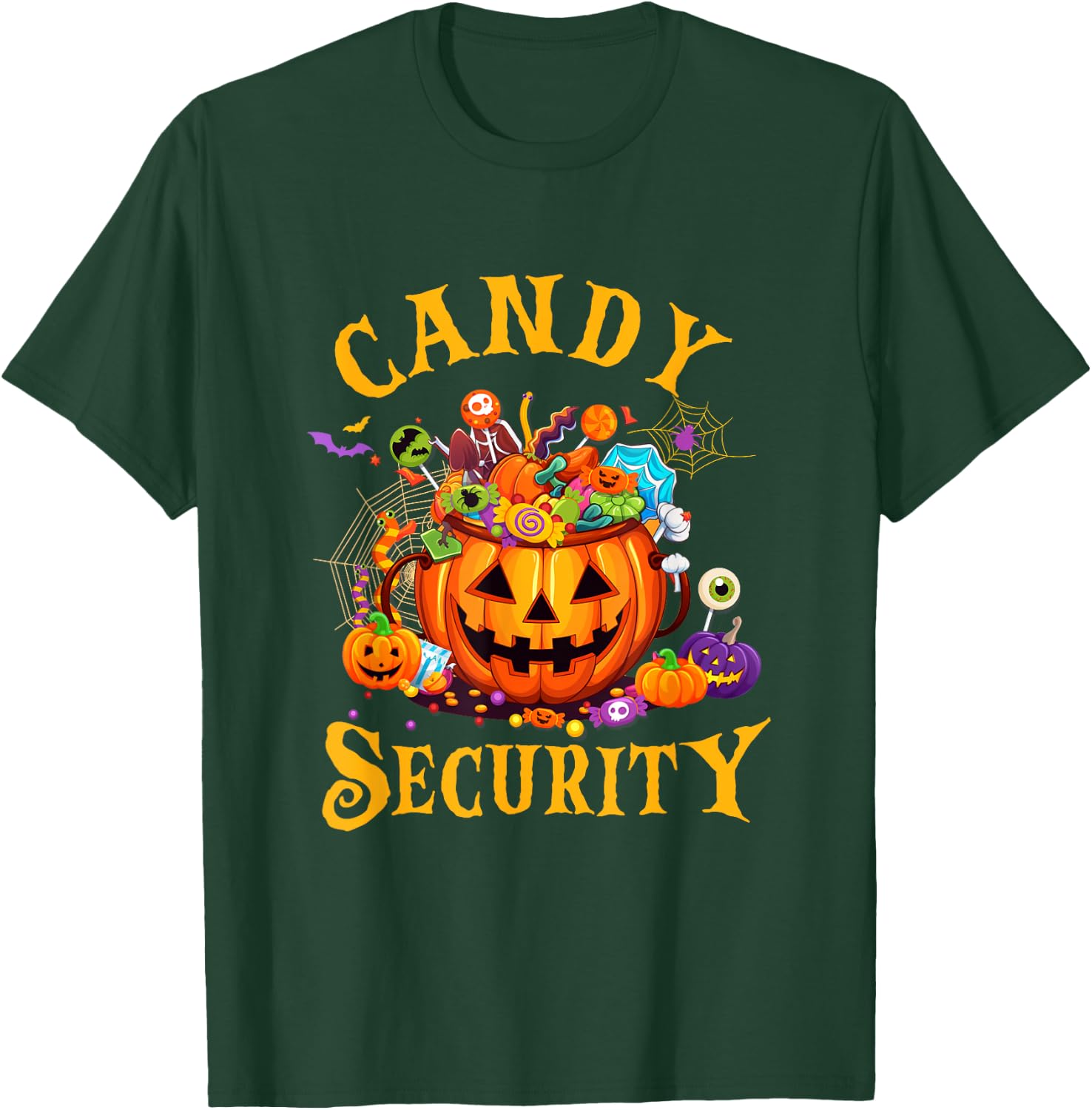 Funny Candy Security Halloween Costume Party T-Shirt - T-Shirt | Forest