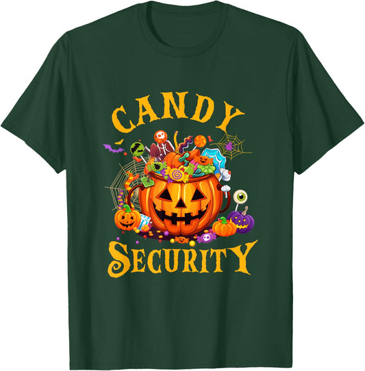 Funny Candy Security Halloween Costume Party T-Shirt - T-Shirt | Forest