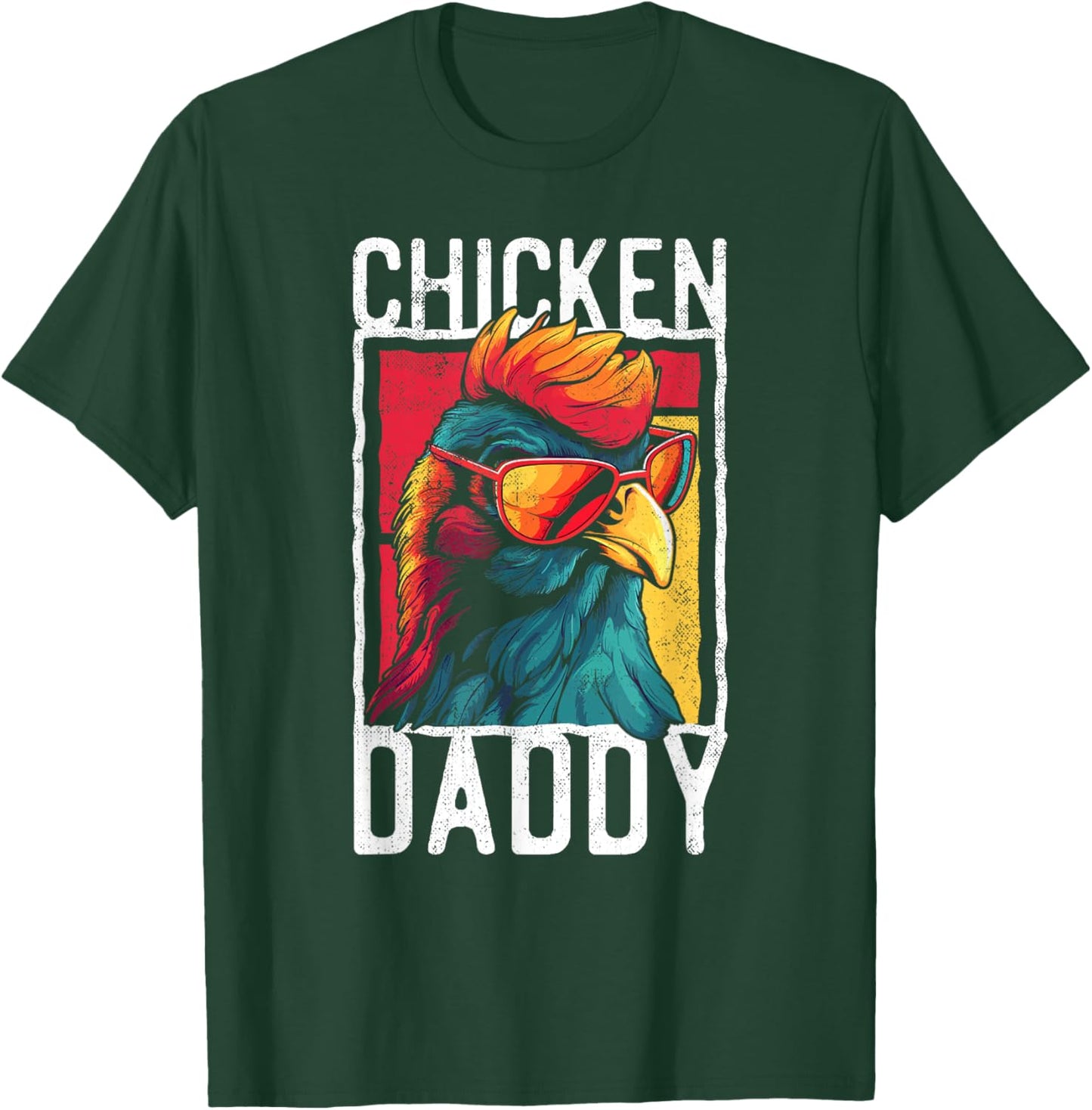 Lustige Hhner, Hahn & Landleben Designs Chicken Daddy - a Fun Design for Every Rooster in the Basket T-Shirt - T-Shirt | Forest