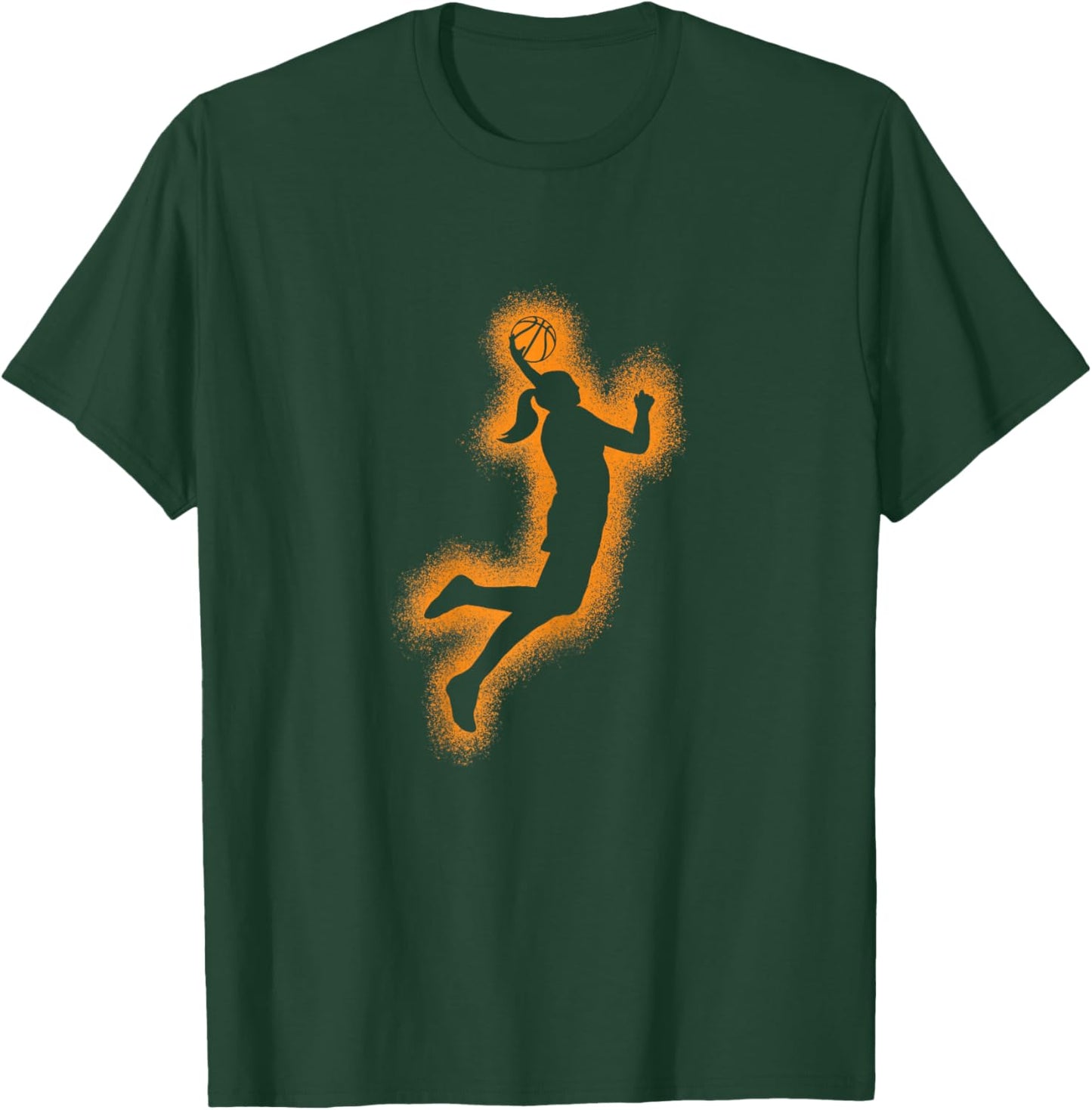 Cute Basketball Player Print Women Girls Basketball T-Shirt - T-Shirt | Forest