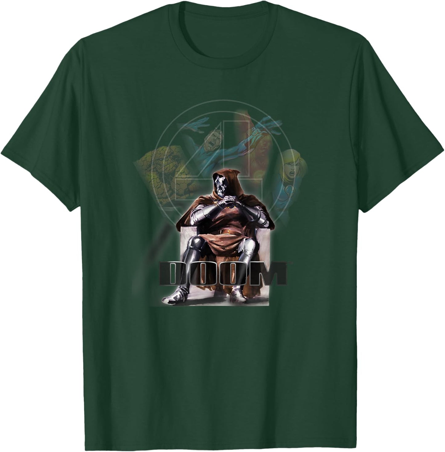 Marvel Fantastic Four Dr. Doom Epic Enemies Retro Logo T-Shirt - T-Shirt | Forest