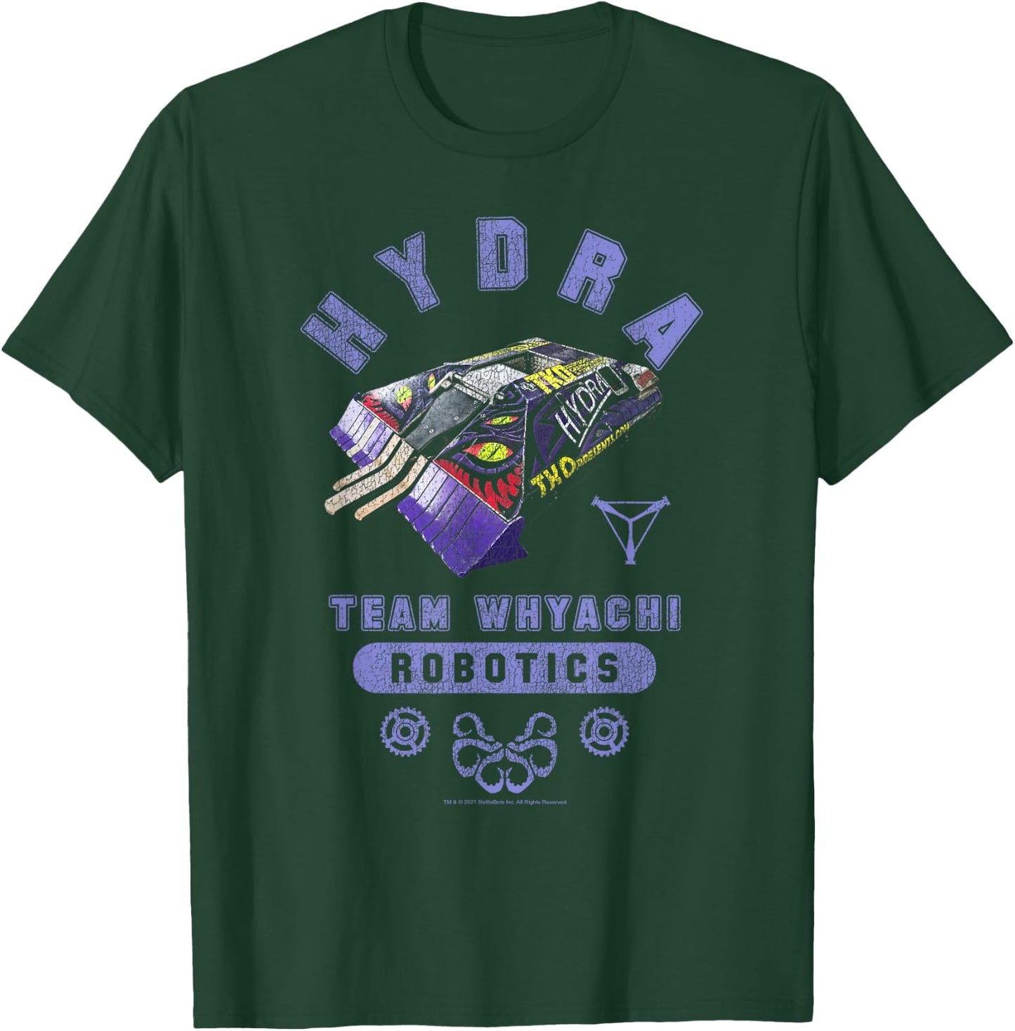BattleBots Hydra Team Whyachi Robotics Collegiate T-Shirt - T-Shirt | Forest