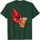 Lobster Crustacean Beer Drinking Funny Lobster T-Shirt - T-Shirt | Forest