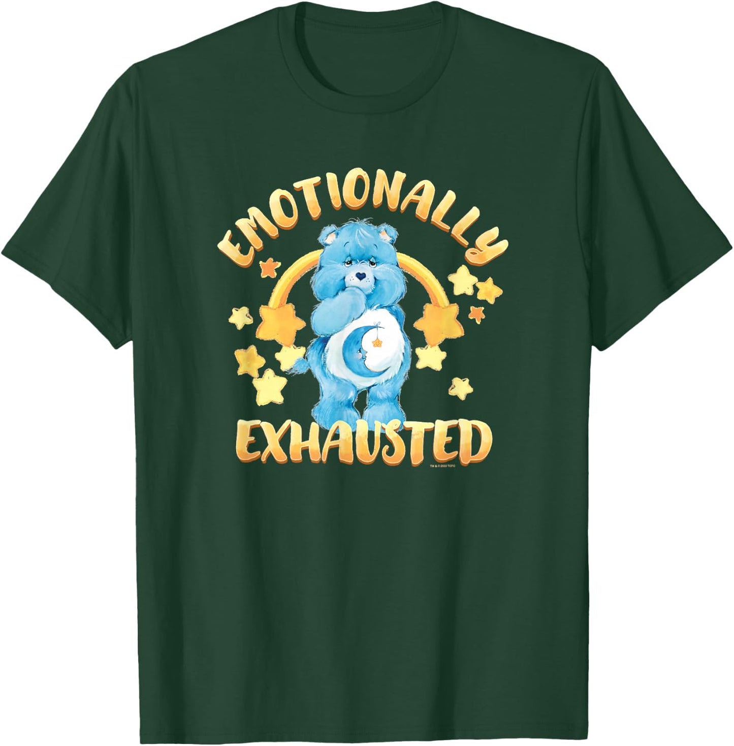 Care Bears Emotionally Exhausted Bedtime Bear Stars Logo T-Shirt - T-Shirt | Forest