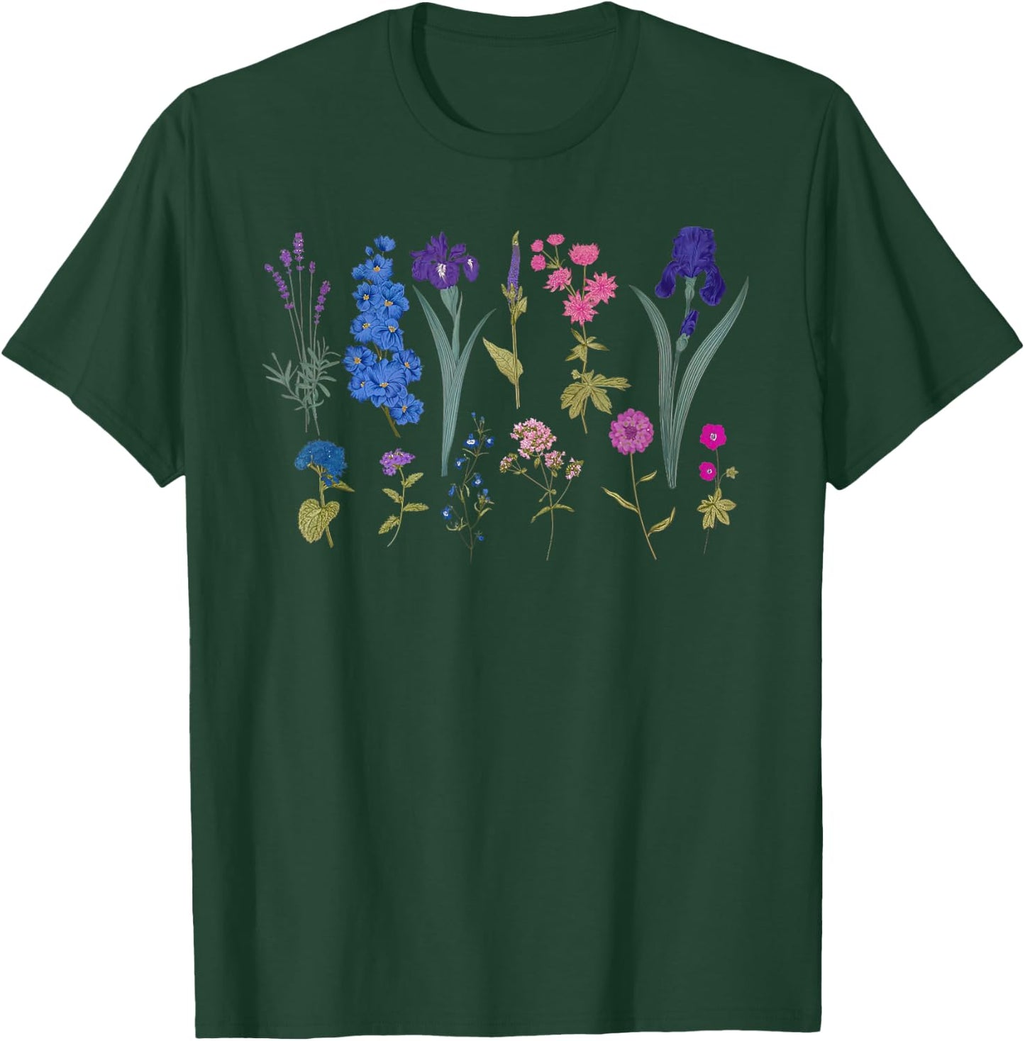 Subtle Bi Pride Bisexual Pride Bi Flag Wildflower T-Shirt - T-Shirt | Forest