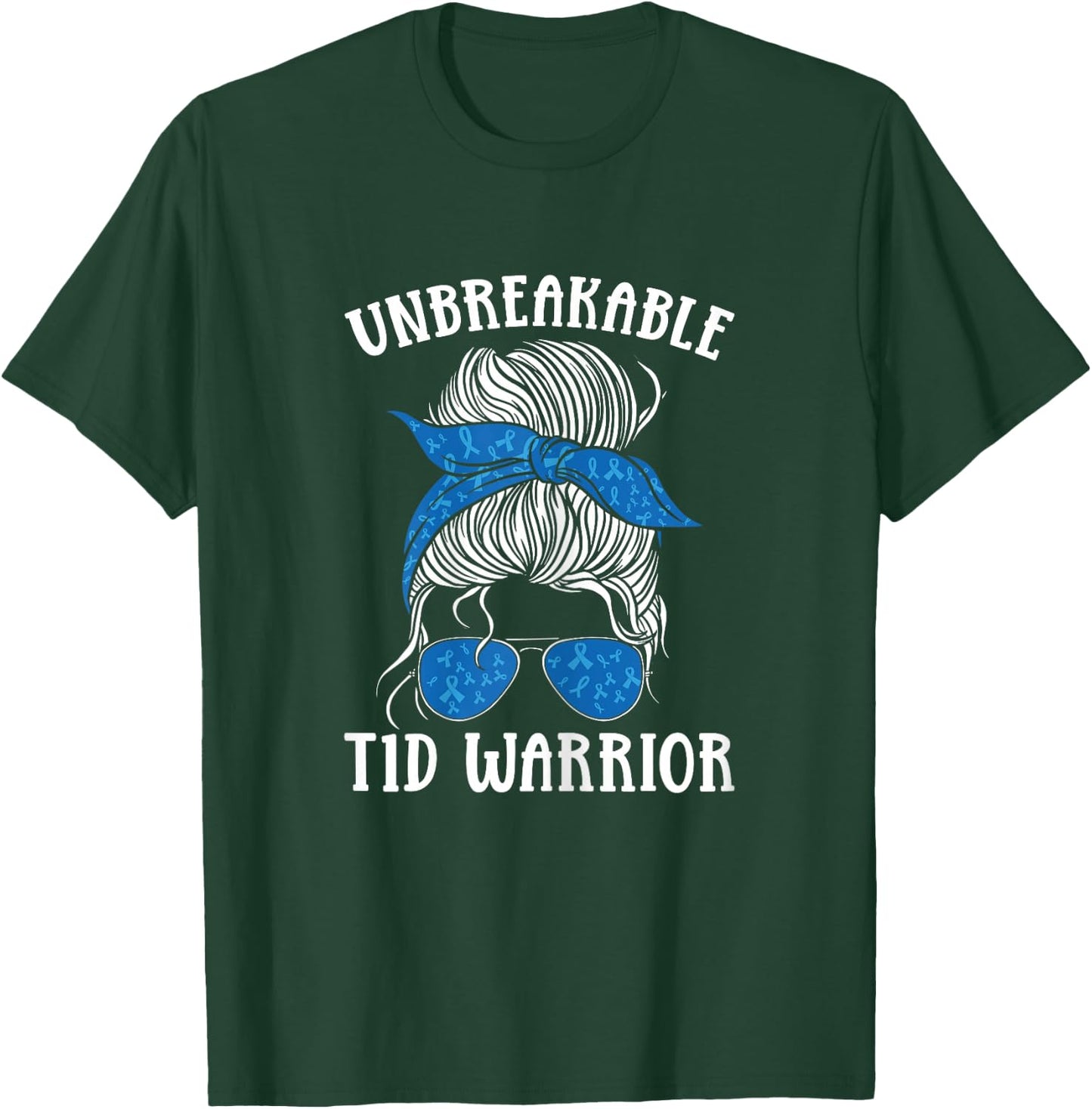 Diabetes Awareness Type 1 Diabetes Unbreakable T1D Warrior T-Shirt - T-Shirt | Forest