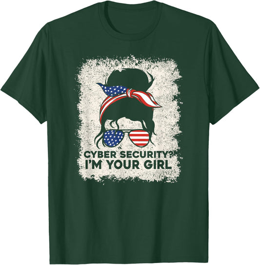 Cybersecurity Engineer Girl Cyber Security Consulting T-Shirt - T-Shirt | Forest