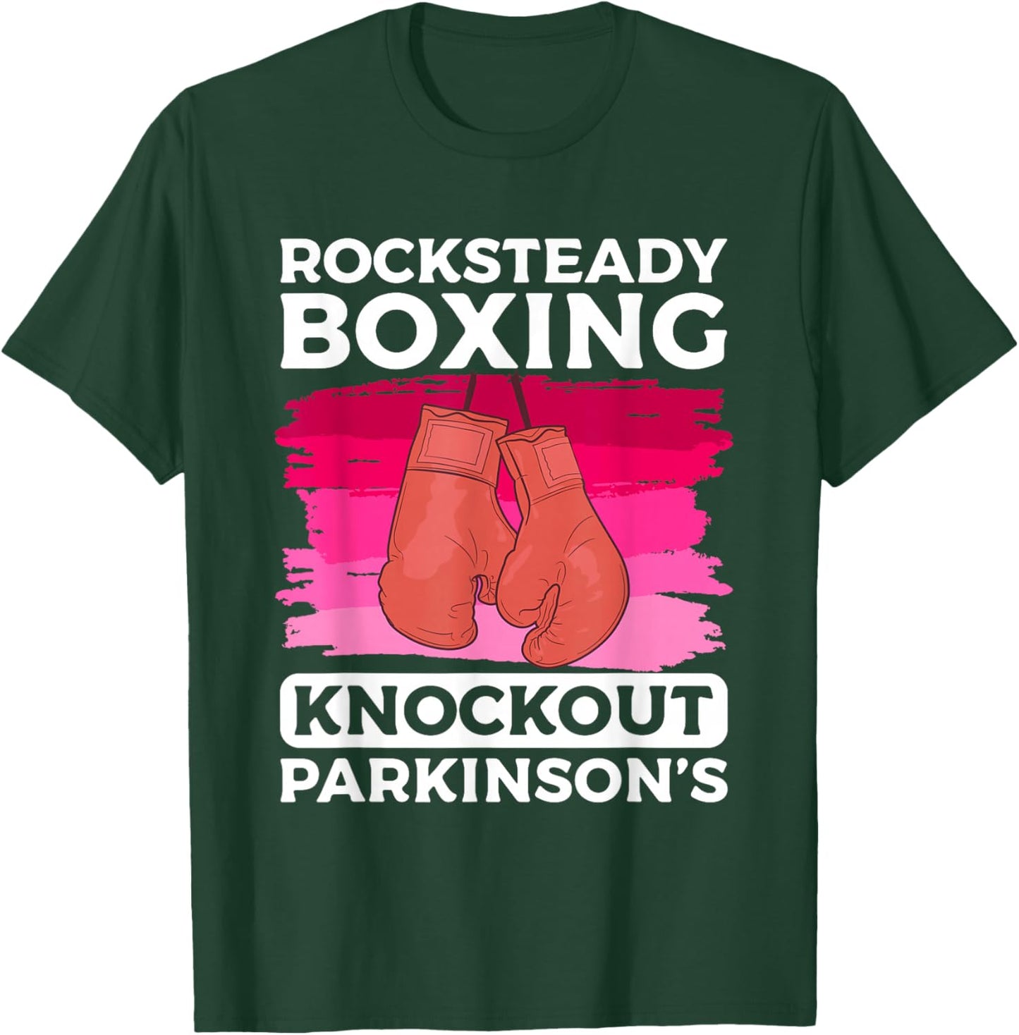 Rock Steady Boxing Knock Out Parkinson's Awareness T-Shirt - T-Shirt | Forest