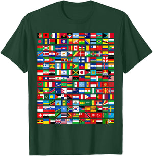 195 Flags Of All Countries in The World International Event T-Shirt - T-Shirt | Forest
