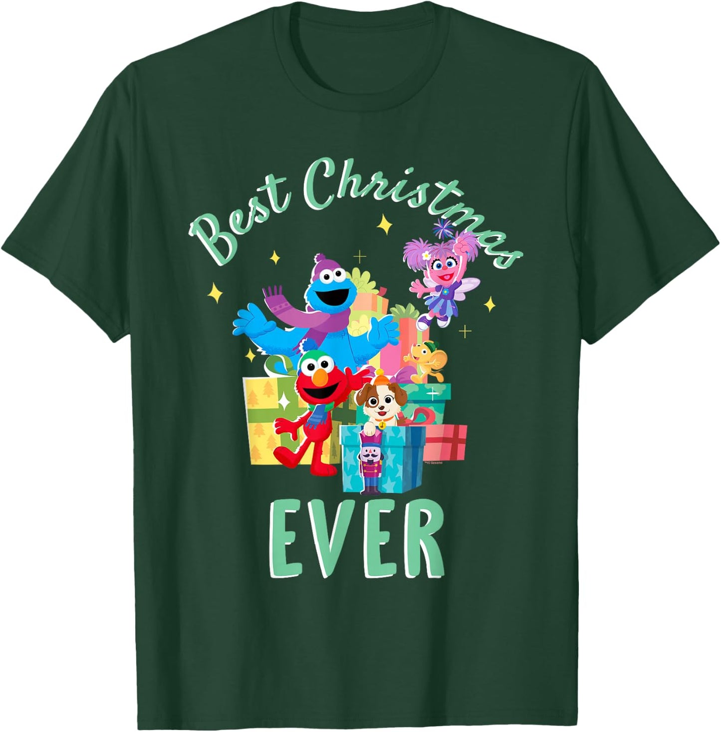 Sesame Street Merry Christmas Elmo, Tango, Abby Cadabby T-Shirt - T-Shirt | Forest