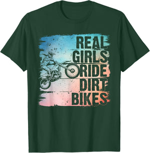 Cool Dirt Bike Girls Motocross Biker Racer Sport T-Shirt - T-Shirt | Forest
