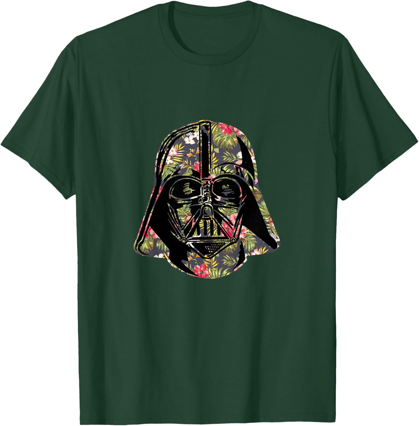 Star Wars Classic Darth Vader Floral Tropical Helmet T-Shirt - T-Shirt | Forest