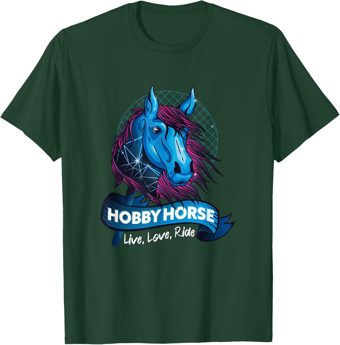 Stick Horse, Hobby Horse Design for Girls who Love Horses T-Shirt - T-Shirt | Forest
