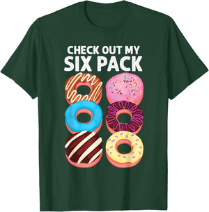 Check Out My Six Pack Donut funny gym workout T-Shirt - T-Shirt | Forest