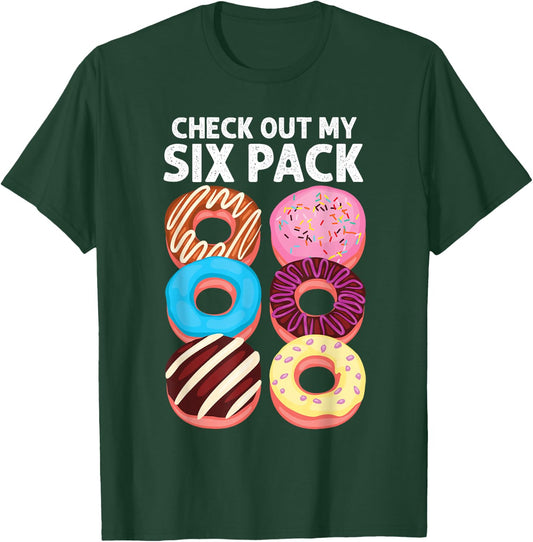 Check Out My Six Pack Donut funny gym workout T-Shirt - T-Shirt | Forest