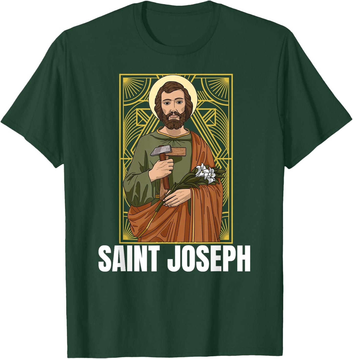 Saint Joseph Catholic Father And Worker T-Shirt - T-Shirt | Forest