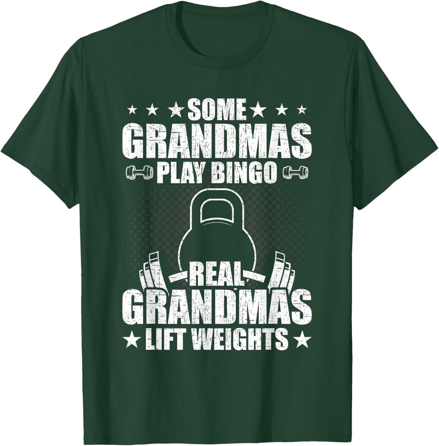Weightlifting Grandma Bodybuilding Weightlifting Workout T-Shirt - T-Shirt | Forest