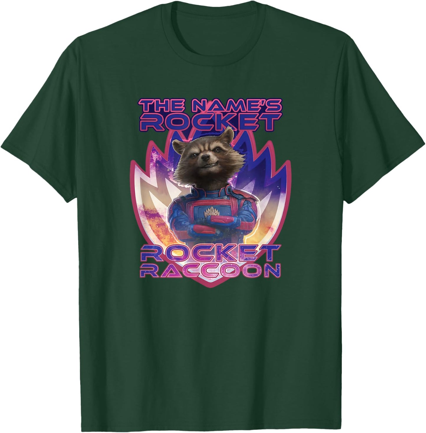 Marvel Guardians of The Galaxy 3 The Name’s Rocket Raccoon T-Shirt - T-Shirt | Forest