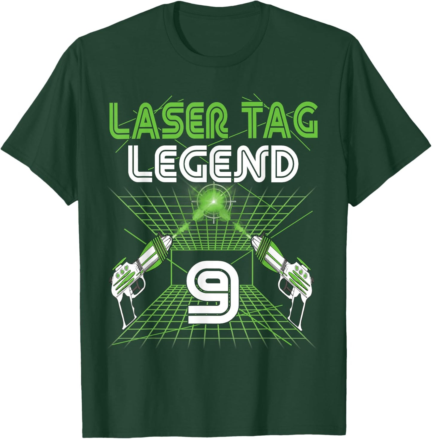 Lasertag Birthday Party - laser tag 9 years birthday T-Shirt - T-Shirt | Forest