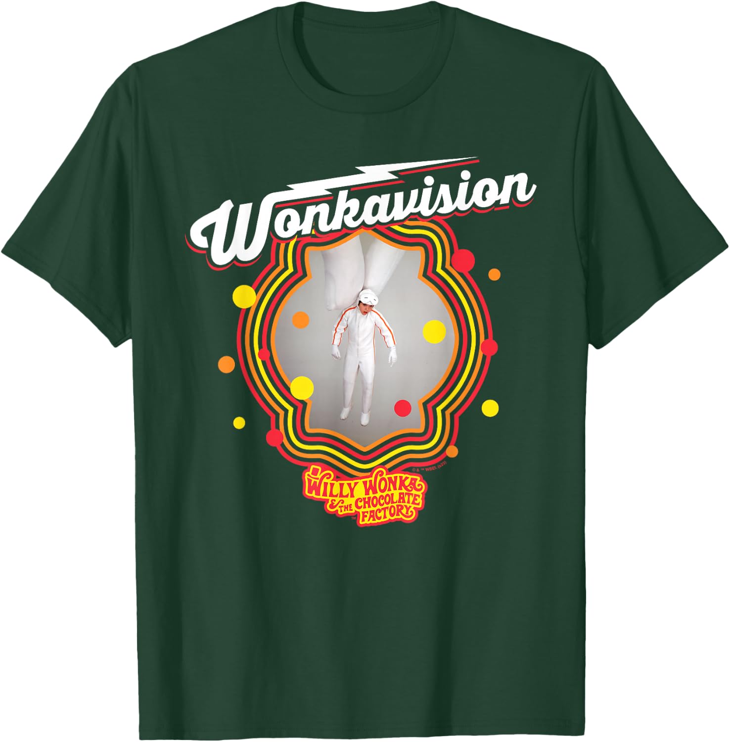 Willy Wonka & The Chocolate Factory - -Adults, Black, Small, Short Sleeve, Solid with Graphic Print, , Modern, Casual, Movie Fans, Casual Clothing Enthusiasts, Vacationers T-Shirt - T-Shirt | Forest