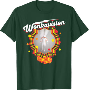 Willy Wonka & The Chocolate Factory - -Adults, Black, Small, Short Sleeve, Solid with Graphic Print, , Modern, Casual, Movie Fans, Casual Clothing Enthusiasts, Vacationers T-Shirt - T-Shirt | Forest