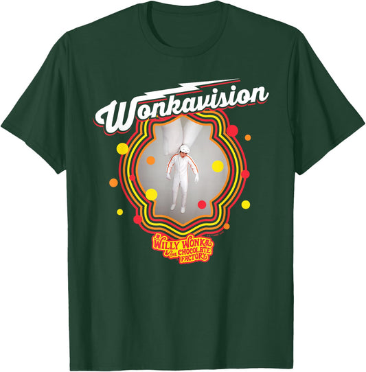 Willy Wonka & The Chocolate Factory - -Adults, Black, Small, Short Sleeve, Solid with Graphic Print, , Modern, Casual, Movie Fans, Casual Clothing Enthusiasts, Vacationers T-Shirt - T-Shirt | Forest