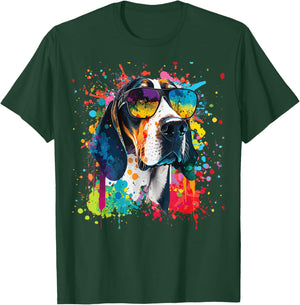 Treeing Walker Coonhound, Colorful Treeing Walker Coonhound T-Shirt - T-Shirt | Forest