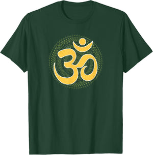 Om Meditation Ancient Symbol Spiritual Mandala Yog Aum Omkar T-Shirt - T-Shirt | Forest