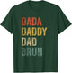 Dada Daddy Dad Bruh Shirt Father's Day Retro Vintage Funny T-Shirt - T-Shirt | Forest