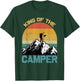 King of the Camper Matching Camping Travel Retro Vintage T-Shirt - T-Shirt | Forest