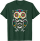 Sugar Skull Owl Dia De Los Muertos Halloween Vintage T-Shirt - T-Shirt | Forest