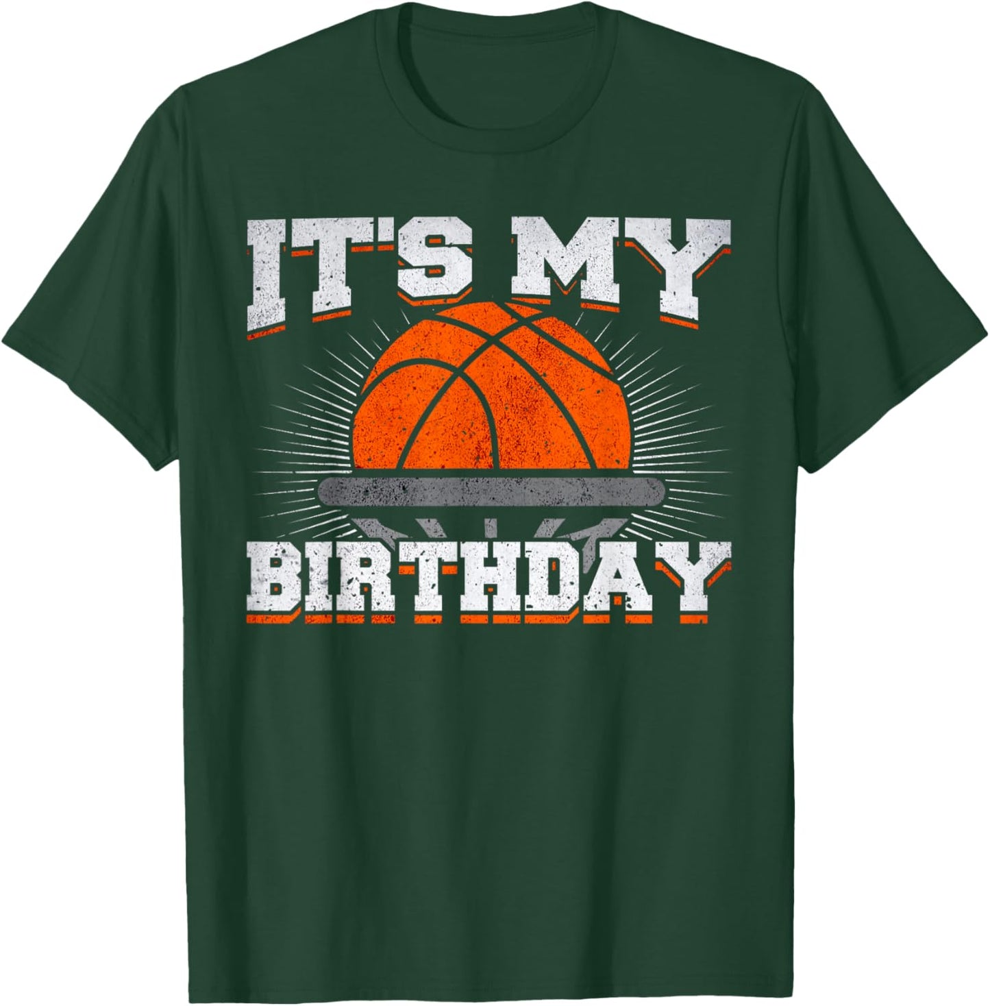 It's My Birthday Basketball Player Birthday Boy T-Shirt - T-Shirt | Forest